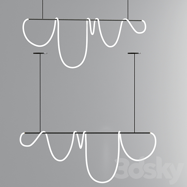 Modern Ceiling Chandelier Suspension Collection 3DSMax File - thumbnail 3