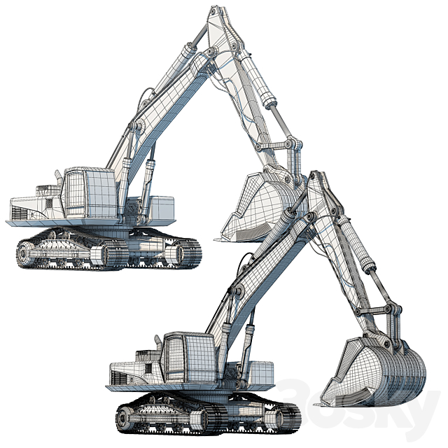CAT Excavator 3dsky