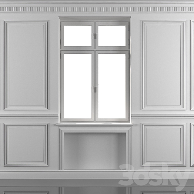 Curtains with window 155 3dskyfree