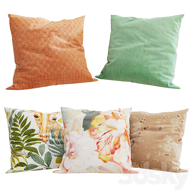 Zara Home – Decorative Pillows set 61 3DSMax File - thumbnail 1