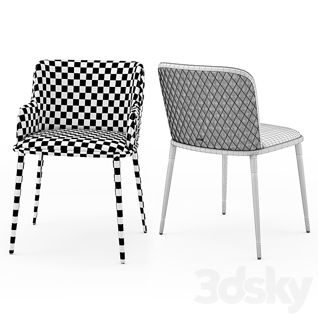 Magda ML couture chair set 3DSMax File - thumbnail 4