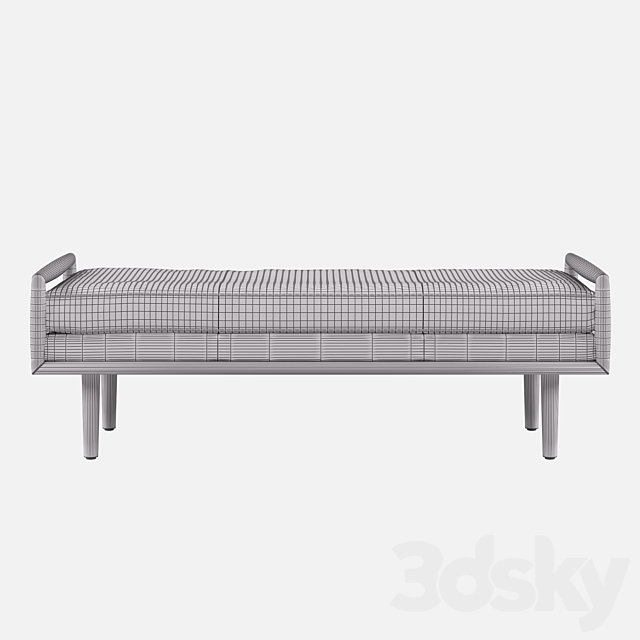 Ansa Charme Tan Bench 3dsky