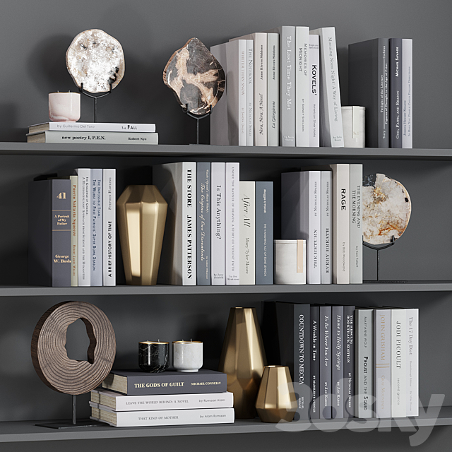 Decor shelf set 4 3d