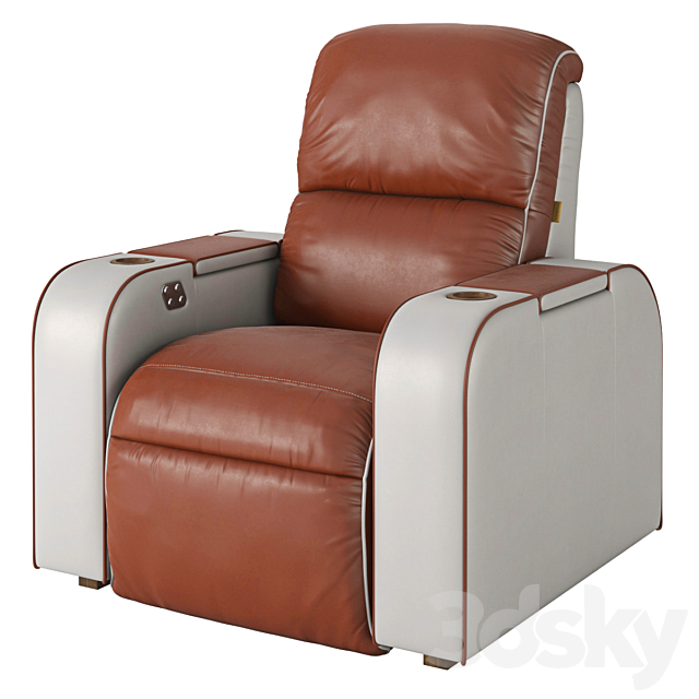 Moovia Dallas leather venice row 1 seat 3DSMax File - thumbnail 1