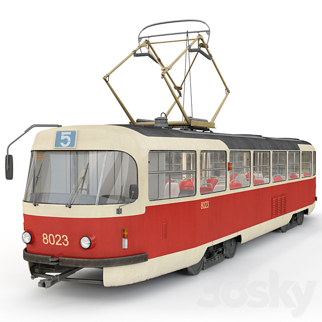 Tatra tram T3 3DSMax File - thumbnail 2