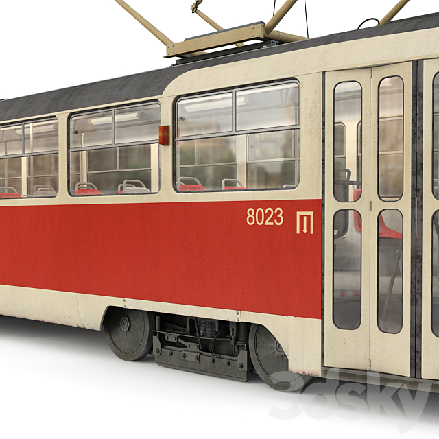 Tatra tram T3 3DSMax File - thumbnail 4