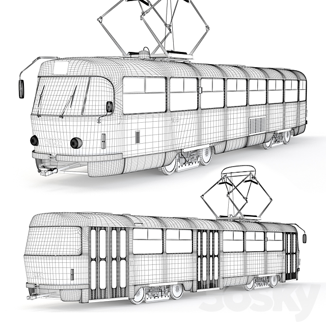 Tatra tram T3 3DSMax File - thumbnail 5
