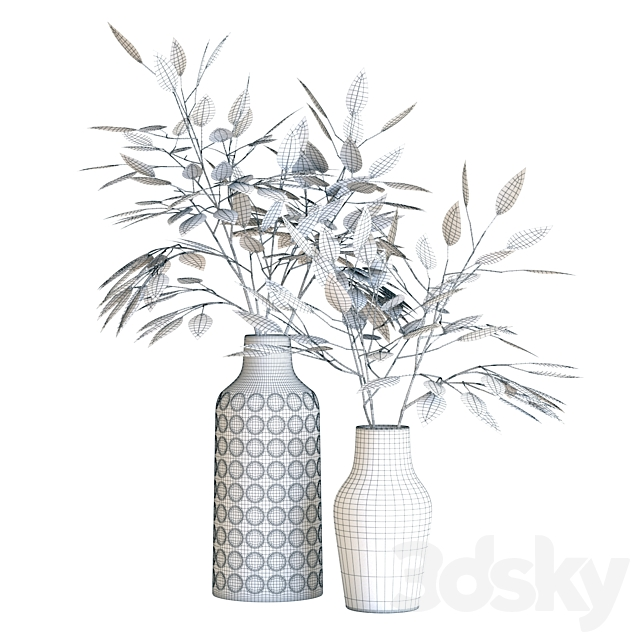 Crate & Barrel Lati and Taline Vases 3d