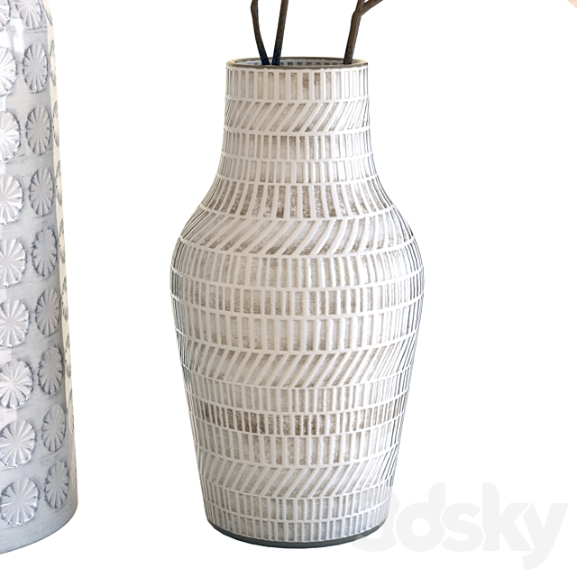 Crate & Barrel Lati and Taline Vases 3dsky
