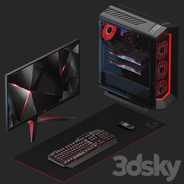 PC Gamer Set 3d