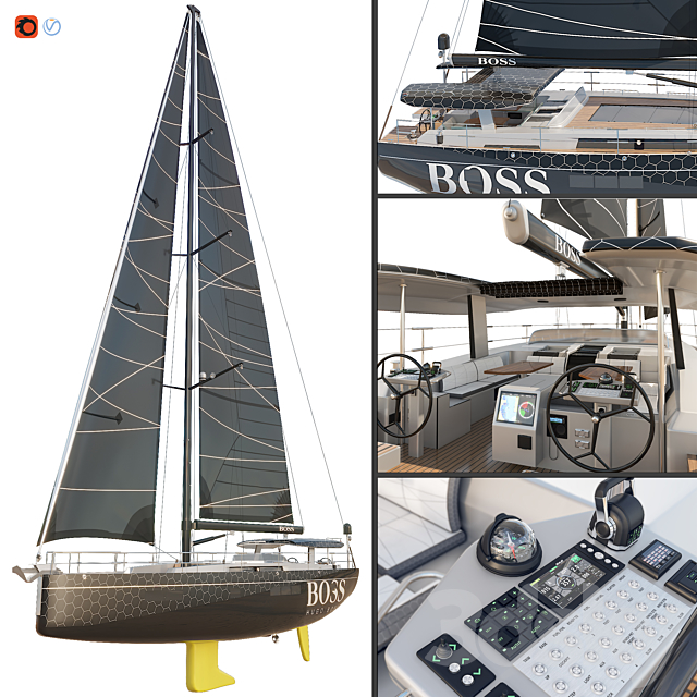 Hanse 675 yacht BOSS 3DSMax File - thumbnail 1