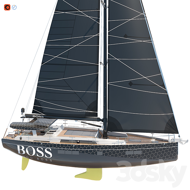 Hanse 675 yacht BOSS 3DSMax File - thumbnail 4