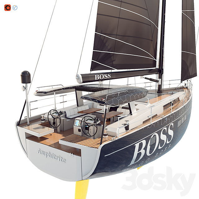 Hanse 675 yacht BOSS 3DSMax File - thumbnail 5