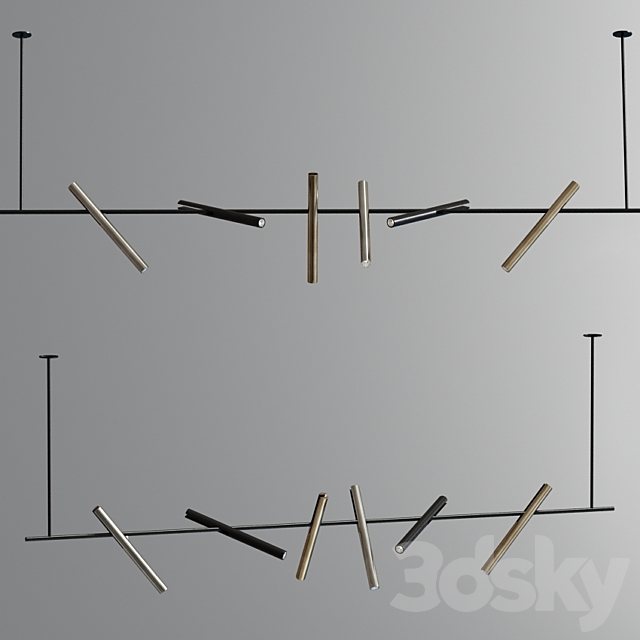 Modern Ceiling Led Chandelier Light Collection 3dsky