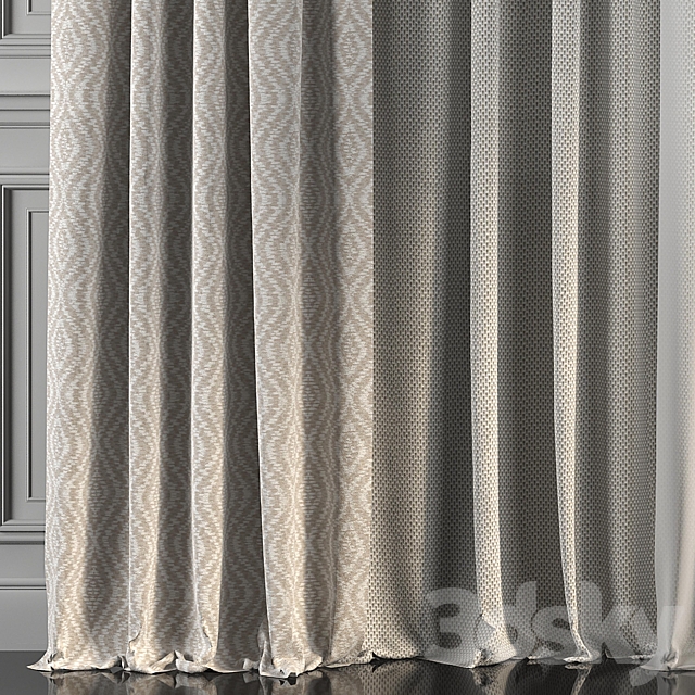 Curtains with window 190 3DSMax File - thumbnail 3