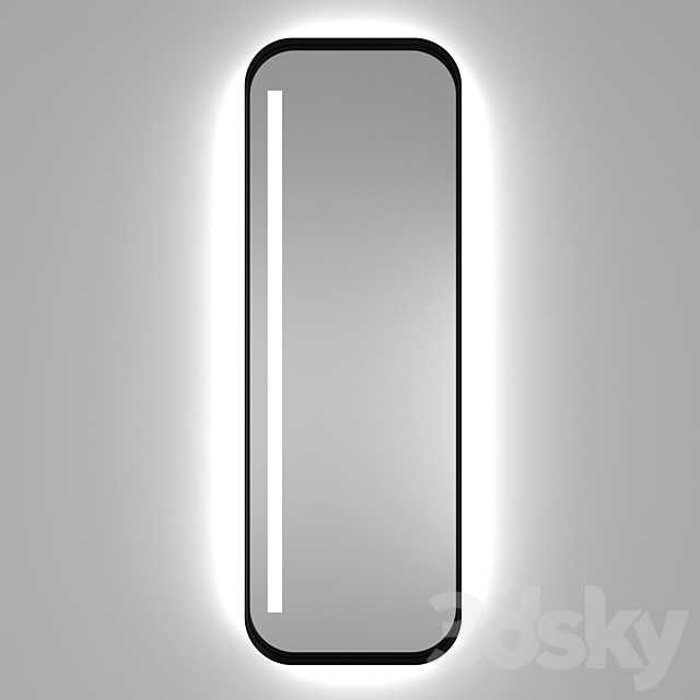 Iron LIGHT illuminated bathroom mirror 3DSMax File - thumbnail 1