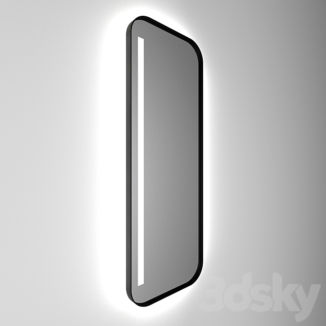 Iron LIGHT illuminated bathroom mirror 3DSMax File - thumbnail 2