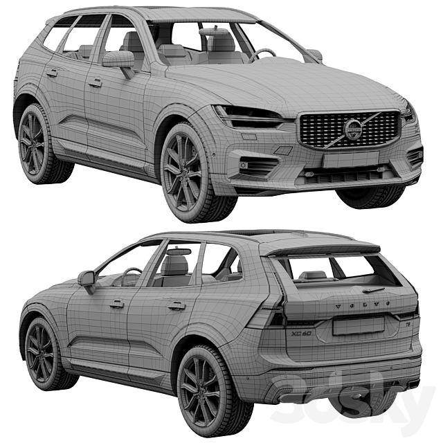 Volvo XC60 R-Design 3dskyfree