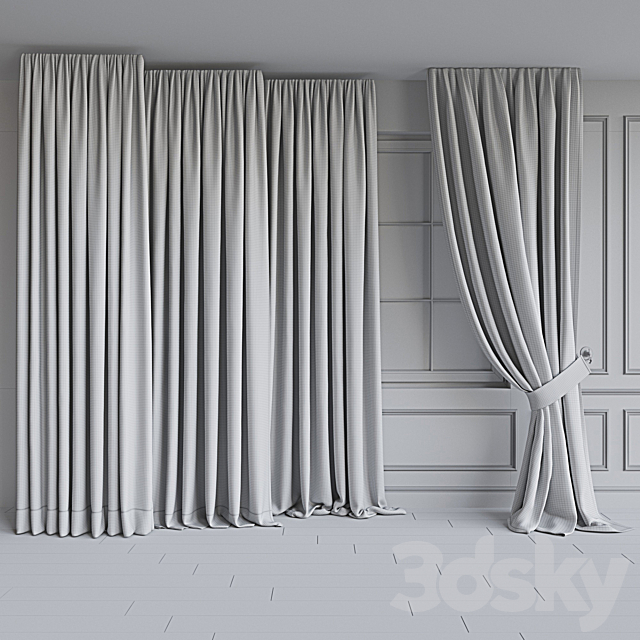Curtain set 80 3d