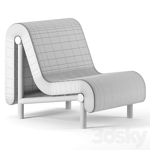 Melt Lounge Chair by Bower Studio 3DSMax File - thumbnail 3