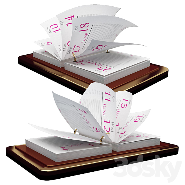Desk Calendar 3d