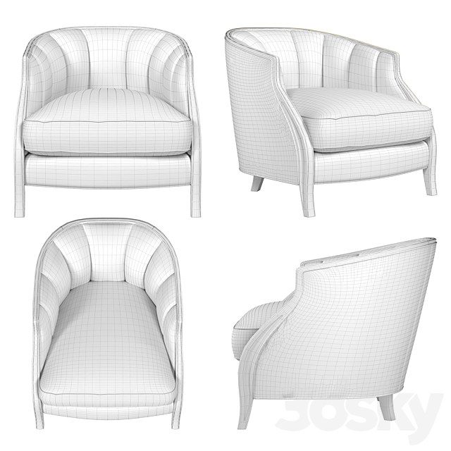 Adela Barrel Chair 3DSMax File - thumbnail 2