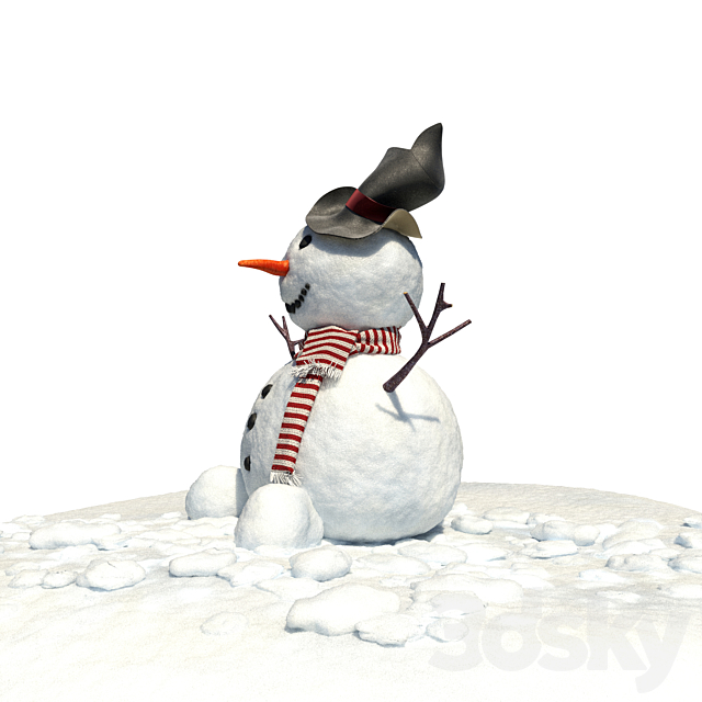 Snowman 3DSMax File - thumbnail 2