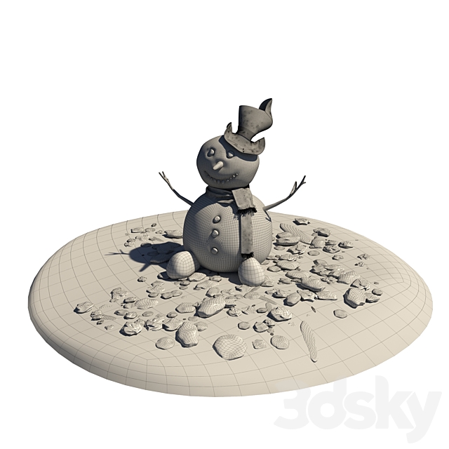 Snowman 3DSMax File - thumbnail 5