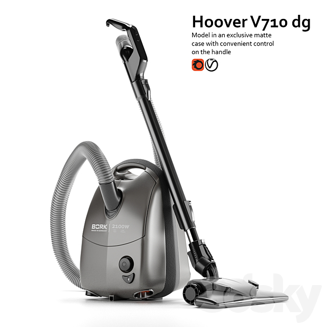 Vacuum cleaner BORK V710 dg 3DSMax File - thumbnail 2