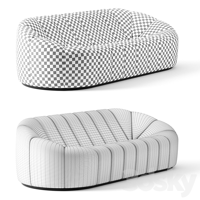 Alpha sofa by Pierre Paulin 3d
