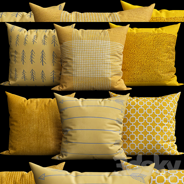 Decorative Pillows v003 3DSMax File - thumbnail 1
