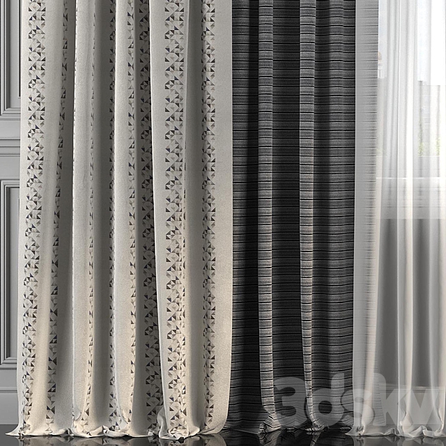Curtains with window 233 3DSMax File - thumbnail 3