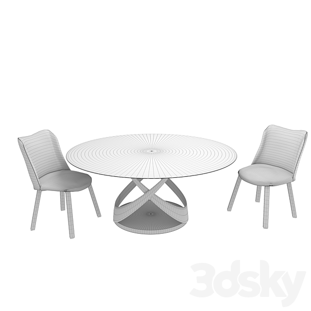 Dining set tonin Casa 3d