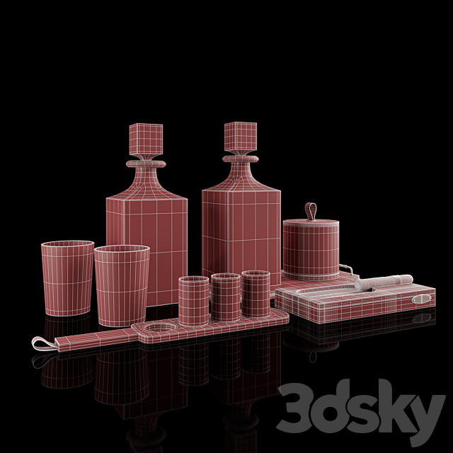 Whiskey Set 02 3dsky