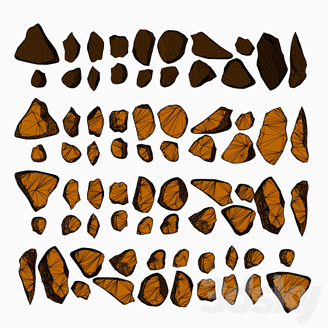 Rock stone plate splinter n1 _ Rock stone plate 3dskyfree