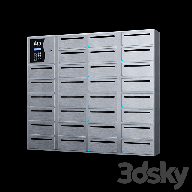 Electronic mailboxes with the Smartbox system (custom-made) 3DSMax File - thumbnail 2