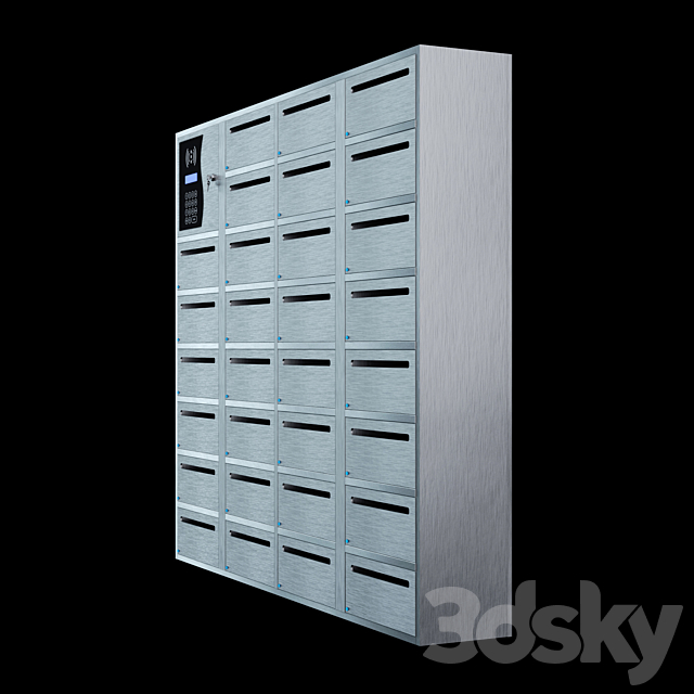 Electronic mailboxes with the Smartbox system (custom-made) 3DSMax File - thumbnail 3
