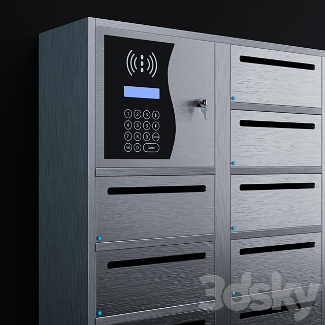 Electronic mailboxes with the Smartbox system (custom-made) 3DSMax File - thumbnail 4