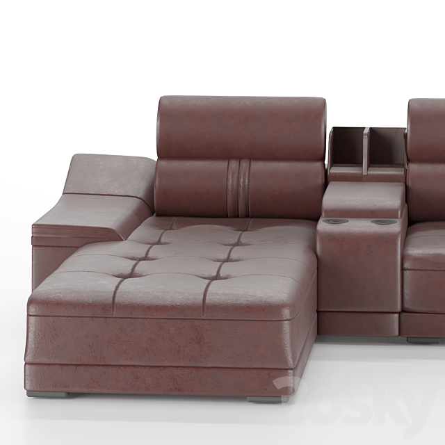 Sofa Leather Modern Business 01 3DSMax File - thumbnail 2