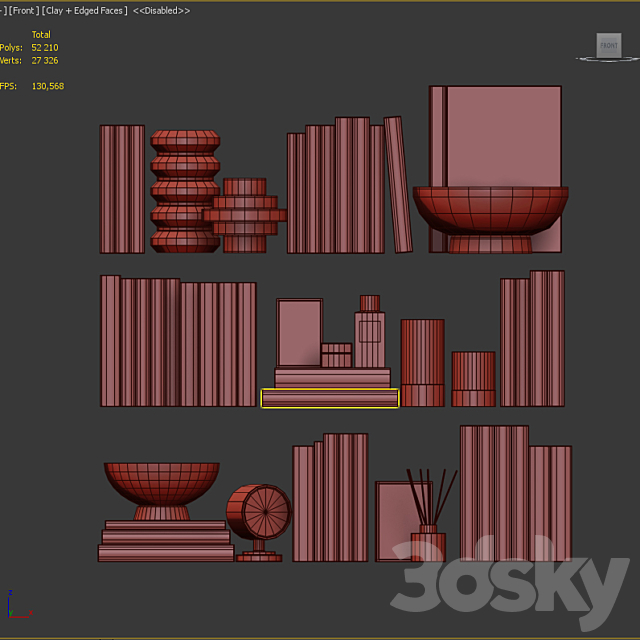 Decor shelf set 7 Pottery Barn 3dskyfree