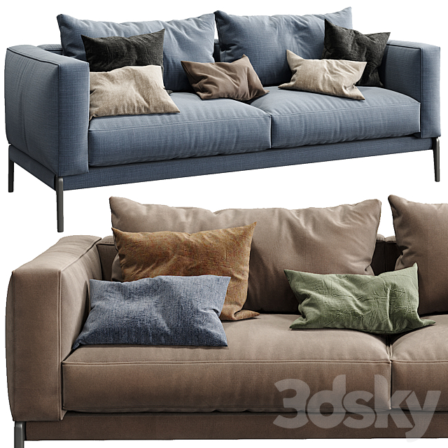Flexform Sofa Romeo (2 color version) 3d