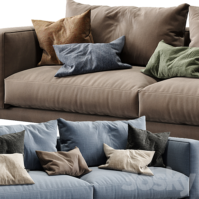 Flexform Sofa Romeo (2 color version) 3dsky
