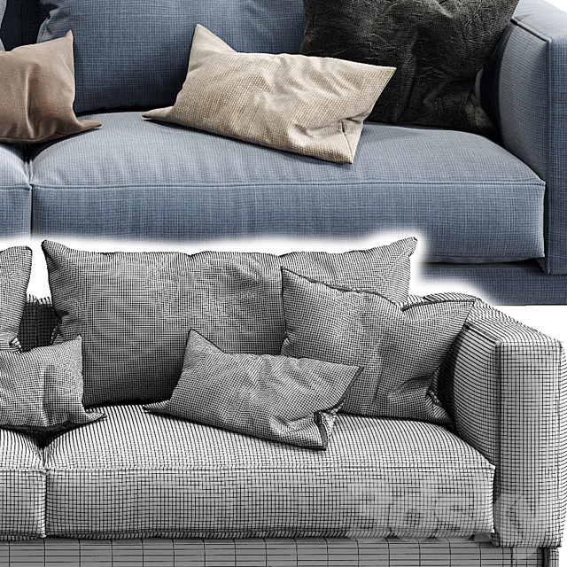 Flexform Sofa Romeo (2 color version) 3dskyfree