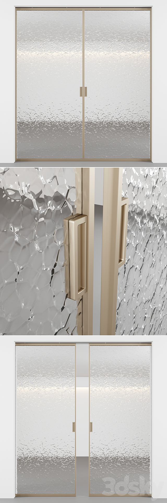 Sliding doors with embossed glass 3DSMax File - thumbnail 3