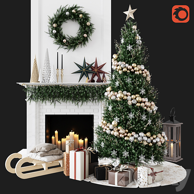 Christmas Decorative set sk_1 (Corona) Free Download