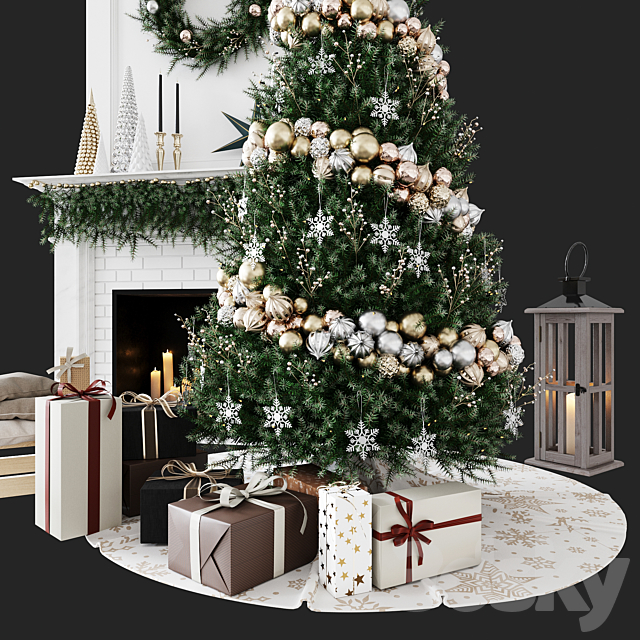 Christmas Decorative set sk_1 (Vray) 3DSMax File - thumbnail 2