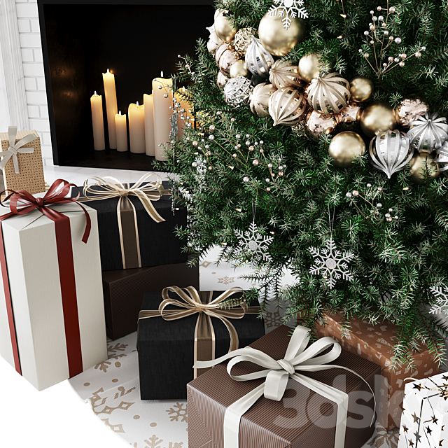 Christmas Decorative set sk_1 (Vray) 3DSMax File - thumbnail 3