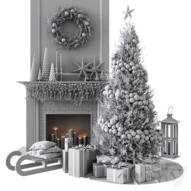 Christmas Decorative set sk_1 (Vray) 3DSMax File - thumbnail 5