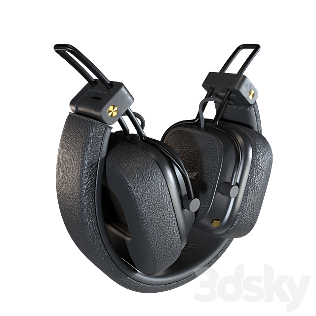 Marshall major black 3d