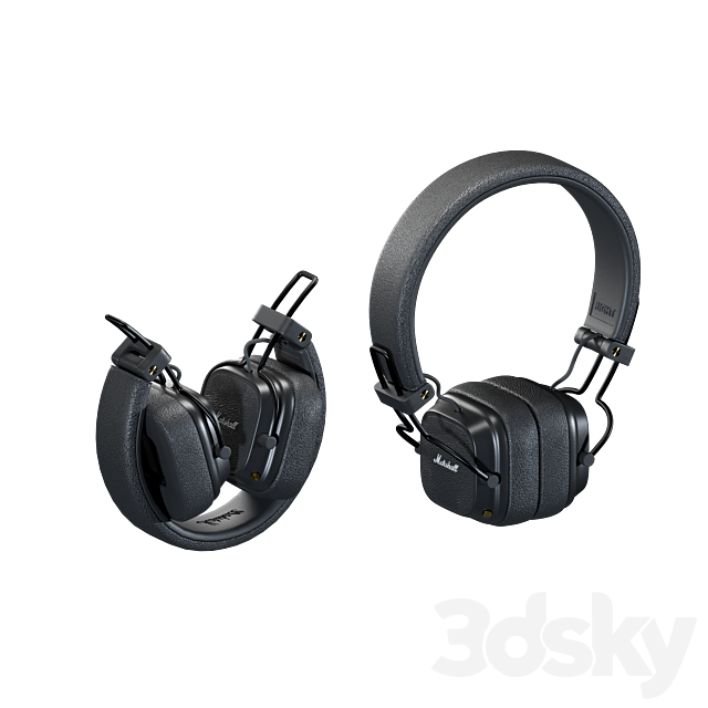 Marshall major black 3dsky